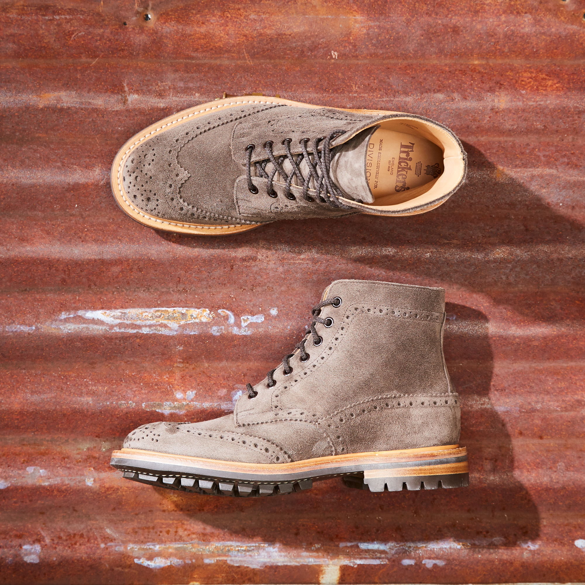 DivisionRoad x Trickers Stow Reverse Kudu Boot