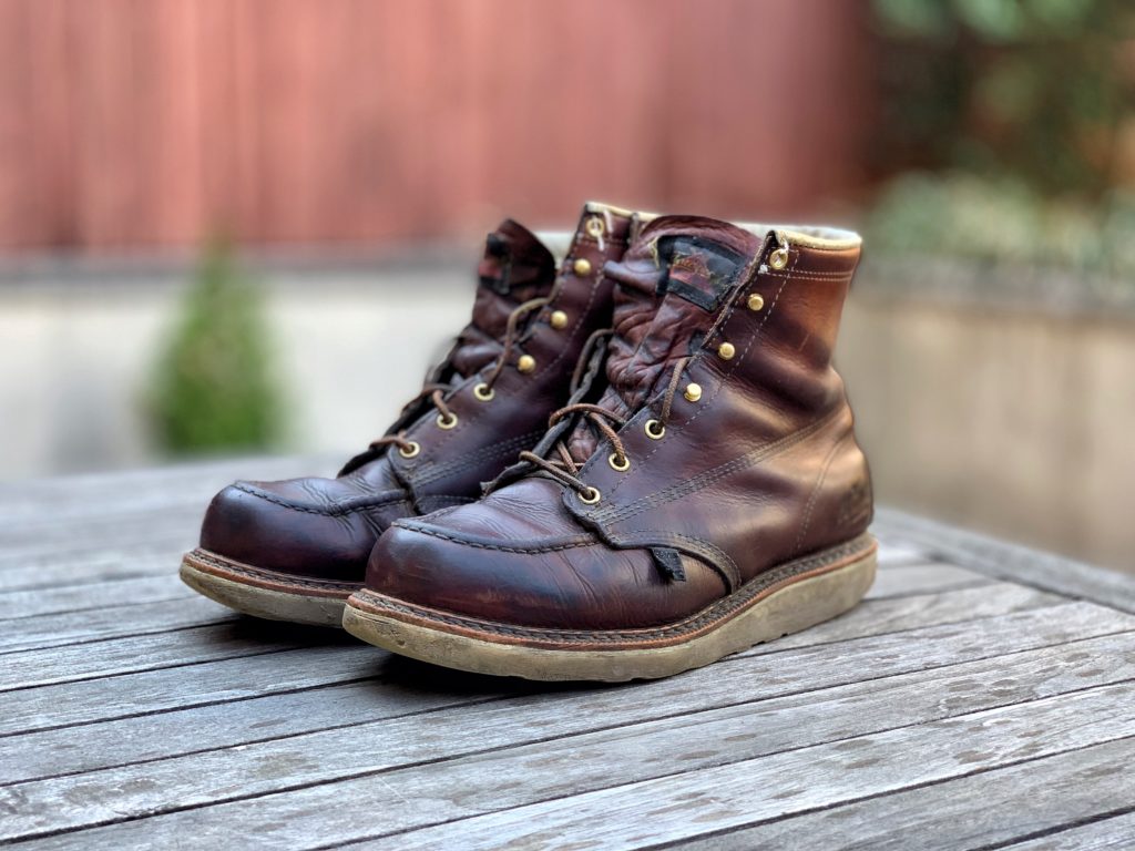 Thorogood Moc Toe Boot In Tobacco Leather