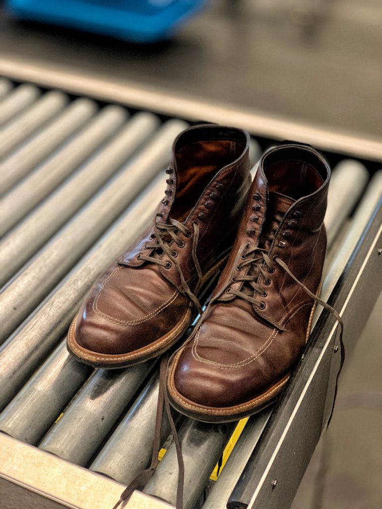 Alden Indy Boots at TSA Pre Check