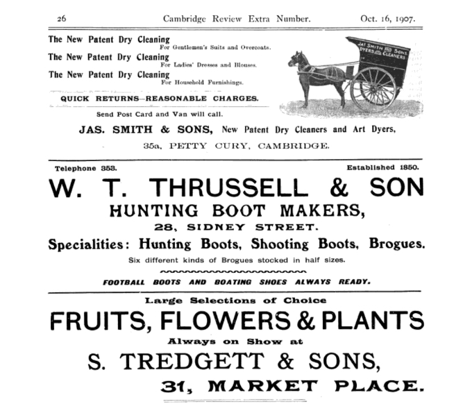 W. T. Thrussell & Son Ad