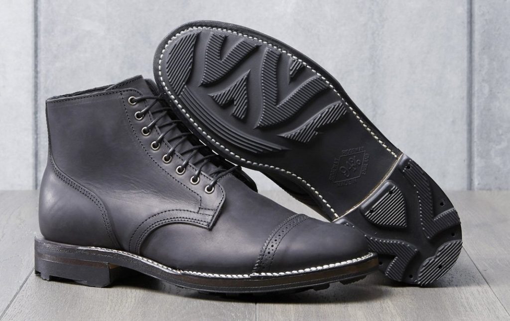 Viberg x Division Road Service Boot in Noir Vitello Calf