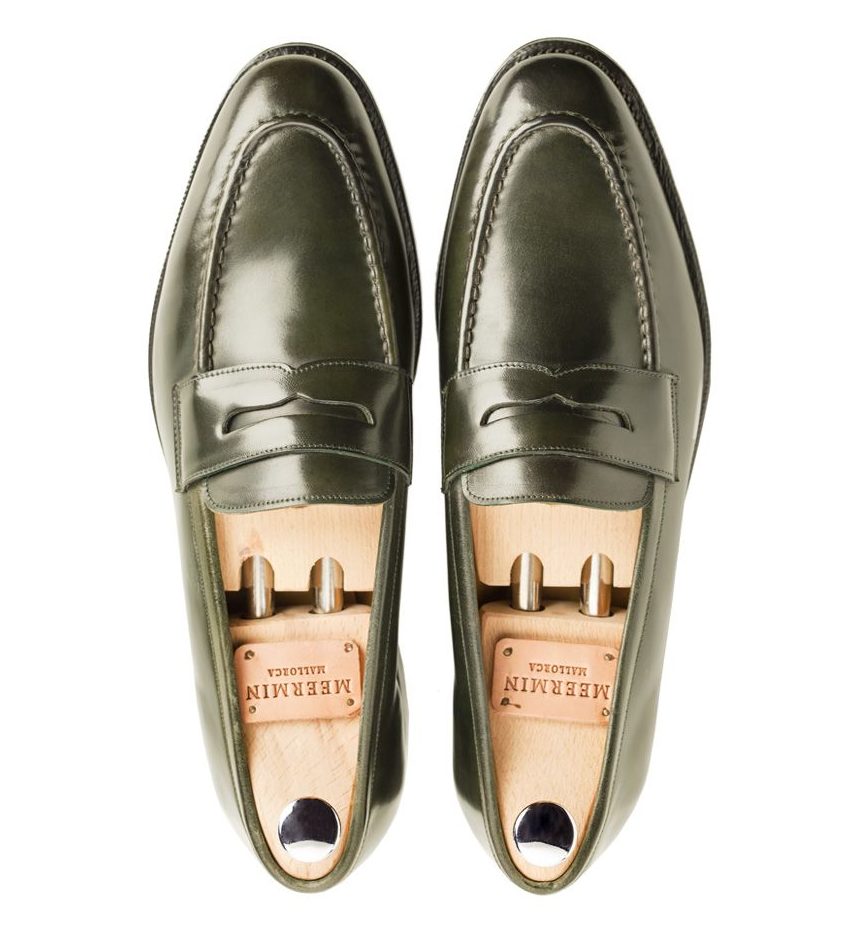 Meermin Shell Cordovan Loafer Green