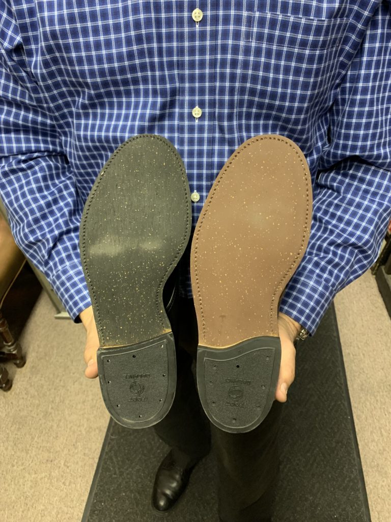 Moulded Shoe—Alden Modified last (left) vs. the very popular Alden Trubalance last Moulded Shoe—Alden Modified last (left) vs. the very popular Alden Trubalance last