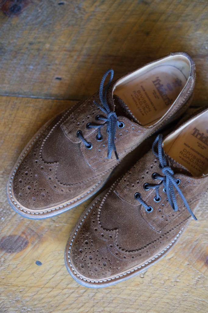 Tricker's Bourton Brogue Shoe—Snuff Kudu Reverse Leather—Division Road
