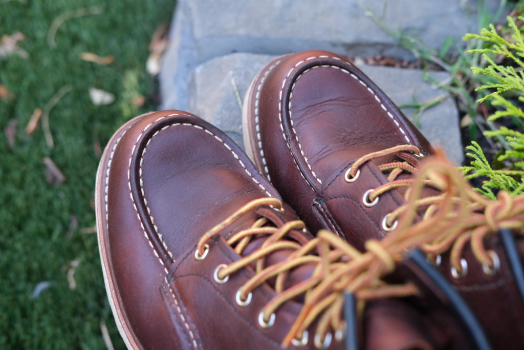 Red Wing Moc Toe Boot Model 8138 In Briar Oil Slick Leather