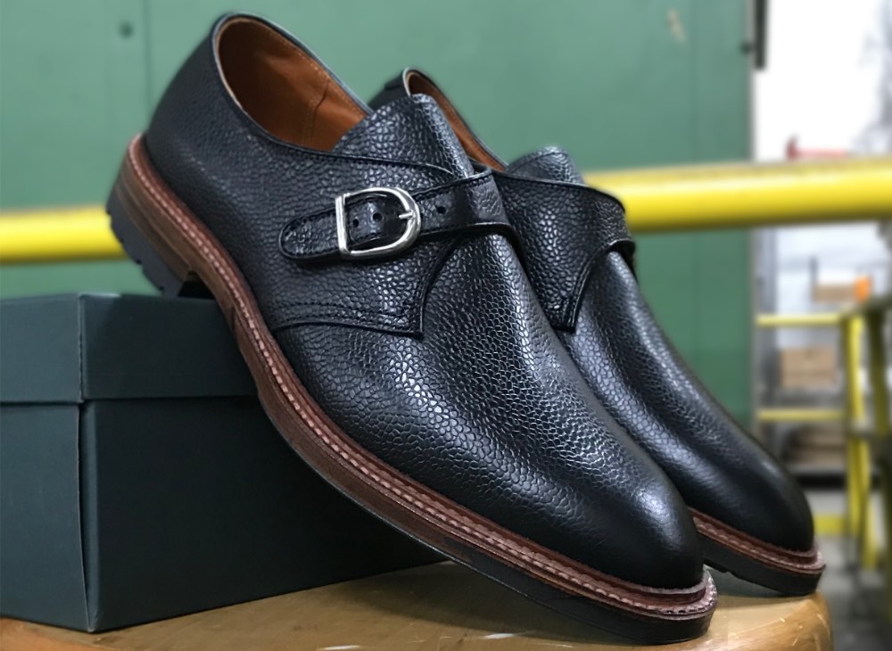 Alden X The Shoe Mart Black Grain Single Monks