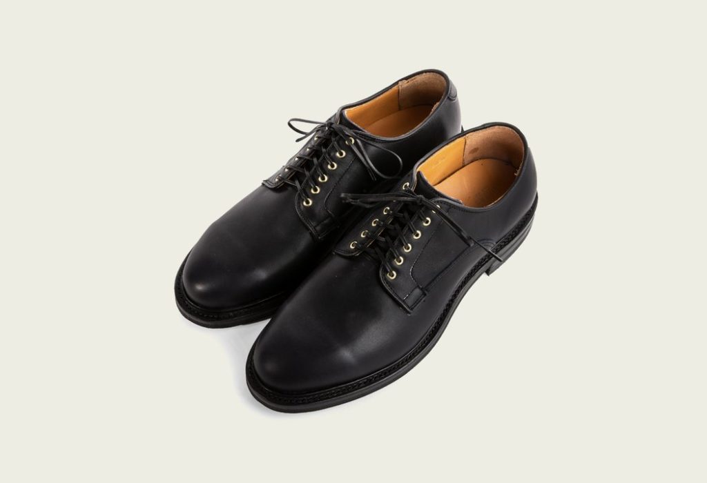 Viberg Derby Shoe Navy Oiled Calf