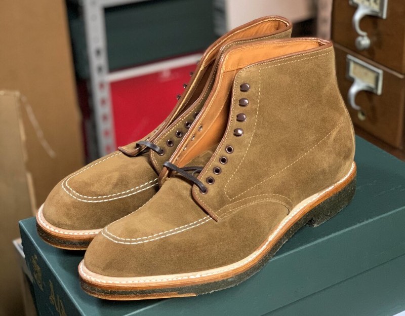 alden indy boot snuff suede moulded shoe