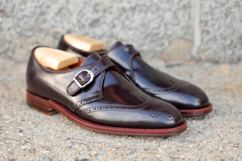 alden david wood color 8 shell cordovan plaza monk