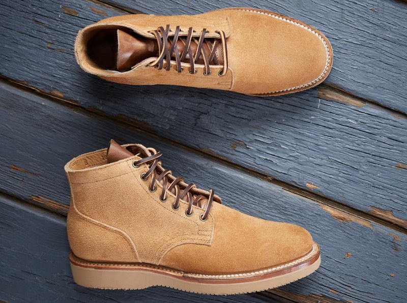 DivisionRoad X Viberg Tonal Traveler Service Boots—Faded Wheat Chamois