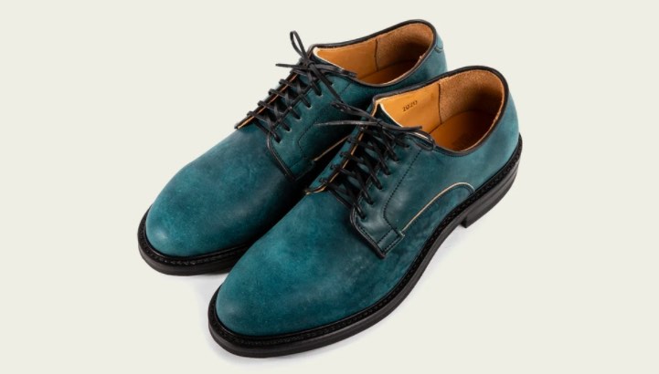 Viberg Tumbled Blue shell Cordovan Derby