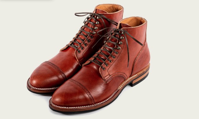 Viberg Service Boot Red Brown Horsehide Latigo