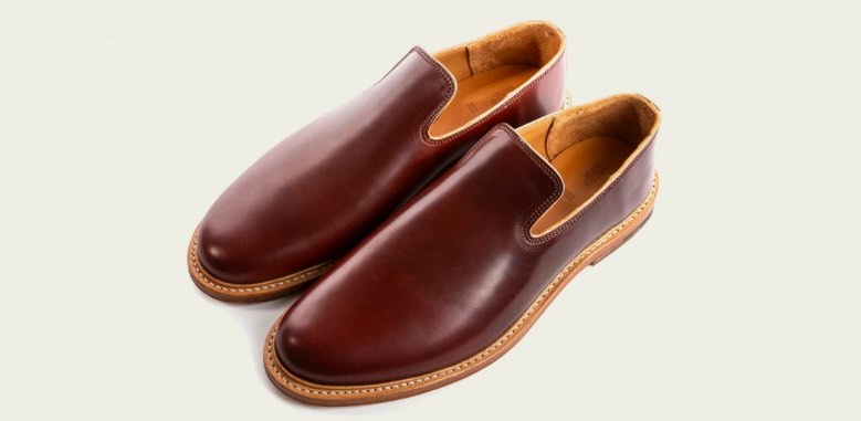 viberg slipper color 2 shell cordovan