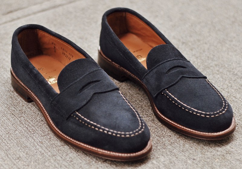 alden brick+mortar campus leisure handsewn penny loafer