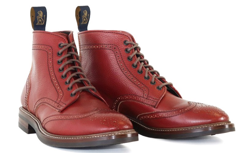 lohn lofgren wingtip brogue boot burgundy