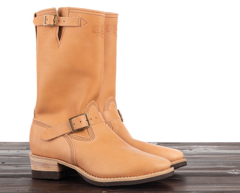 Wesco Van Cleef Engineer Boot—Horween Natural Essex Veg Tan