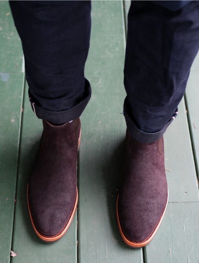 Benzein x Stitchdown Rare Wine Reverse Chamois Chelsea Boot
