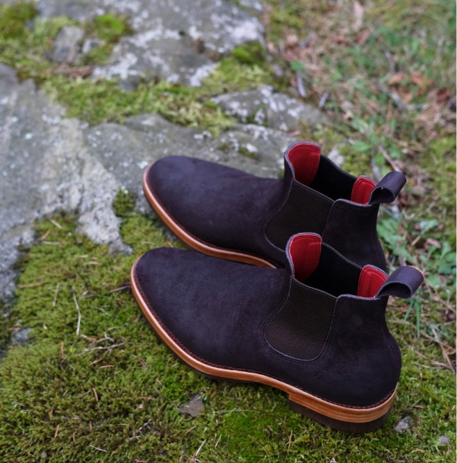 Benzein x Stitchdown Rare Wine Reverse Chamois Chelsea Boot