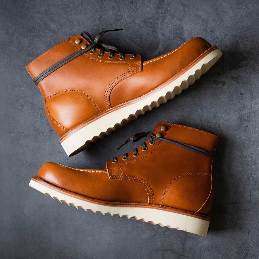 grant stone brass boot saddle tan veg tan