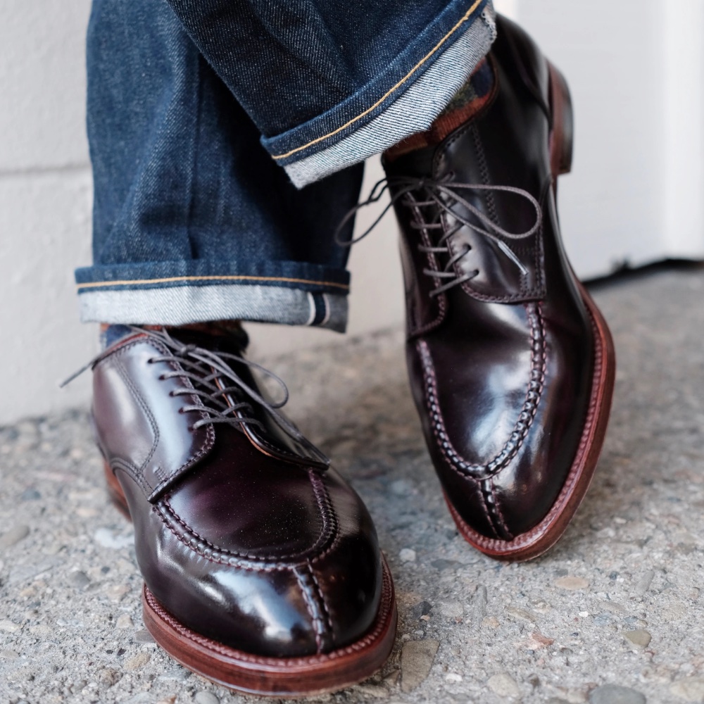 alden brogue carlos nst blucher shell cordovan