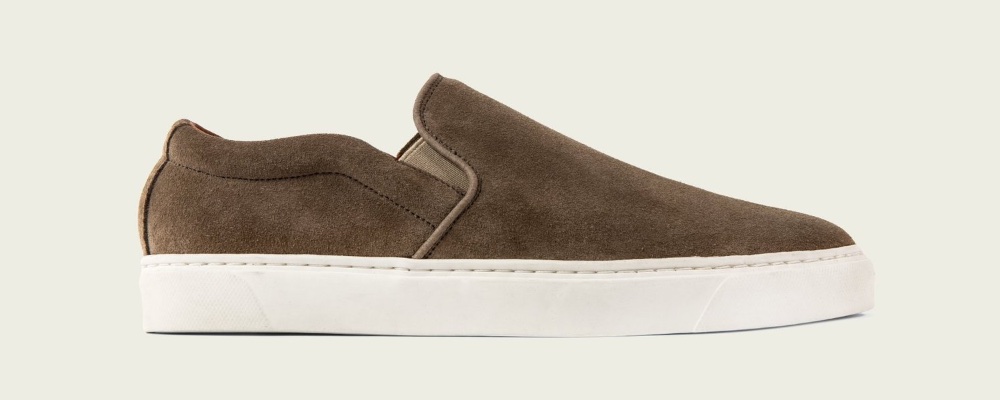 Viberg Light Visone Kudu Roughout Slip On