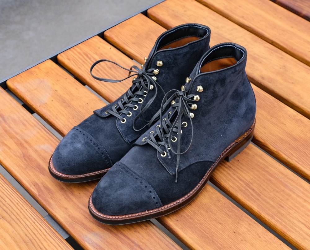 alden brogue indigo valley jumper boot