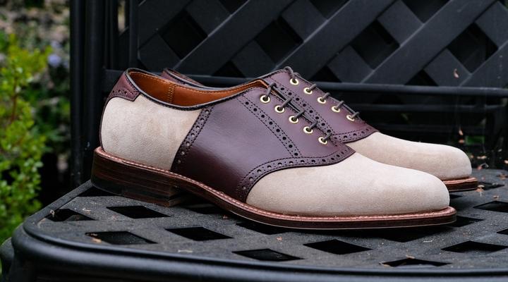 alden brogue sinatra saddle shoe