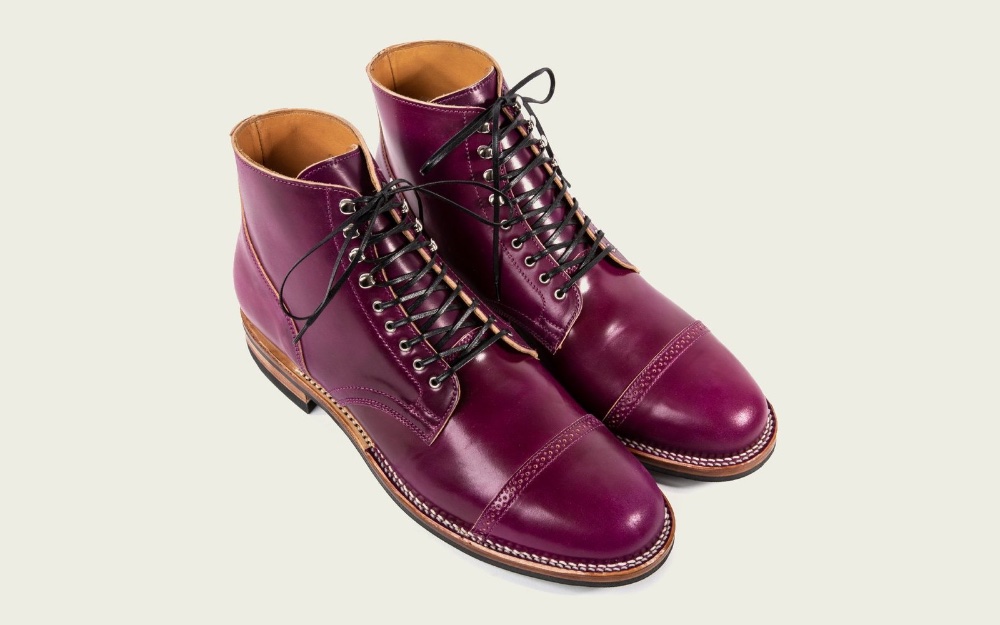 viberg service boot ultraviolet shell cordovan