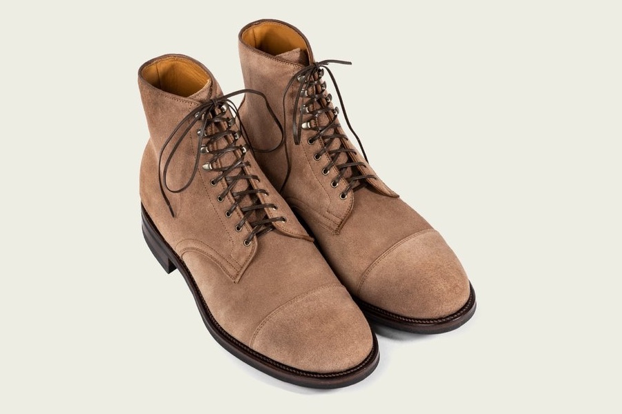 Viberg Halkett Derby Boot Eco Veg Fallow Suede