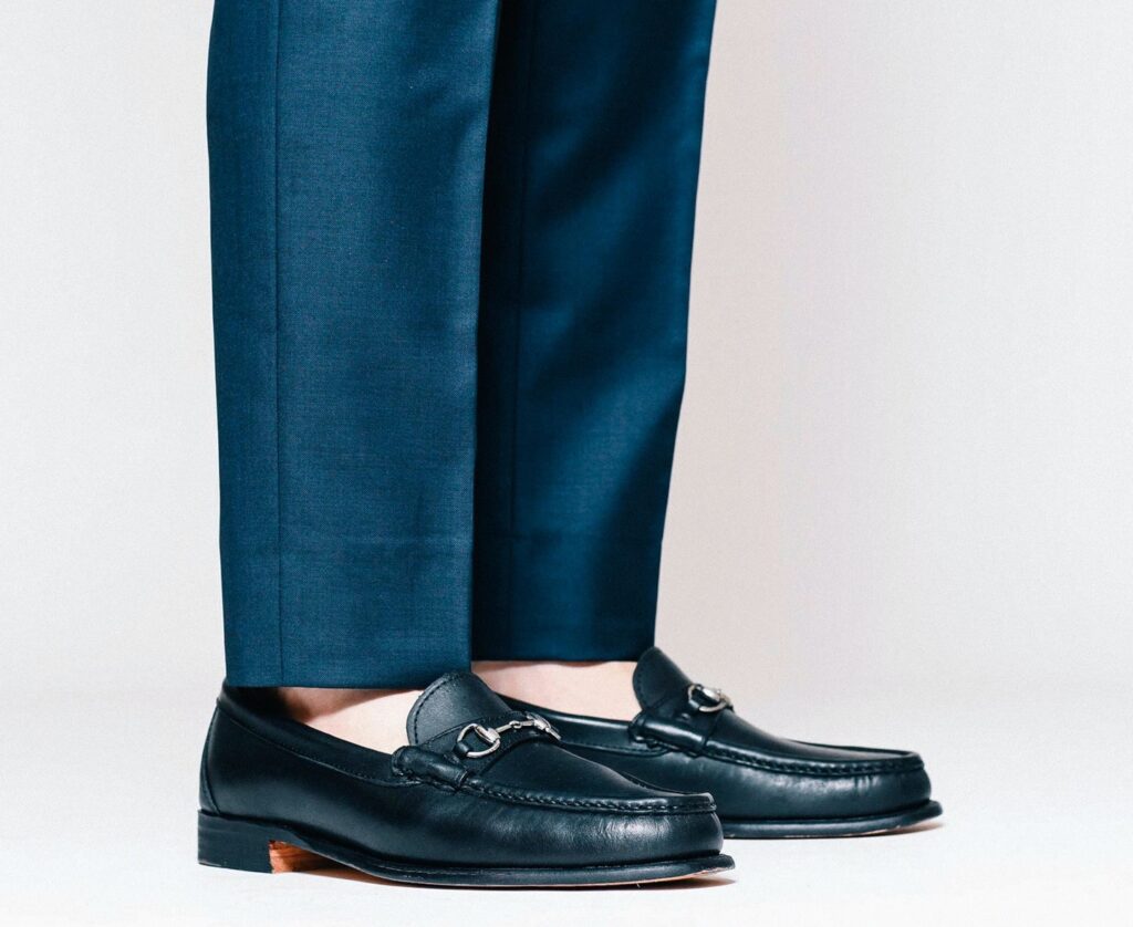 oak street bootmakers bit loafer black calfskin