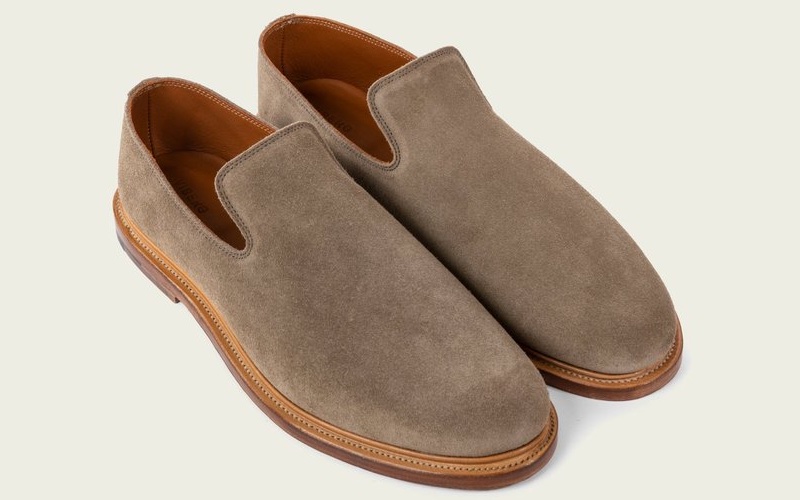 Viberg Light Visone Kudu Roughout Slipper