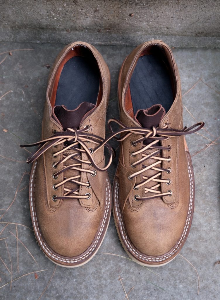 whites stitchdown oxford maryam reverse waxed muschio horsebutt