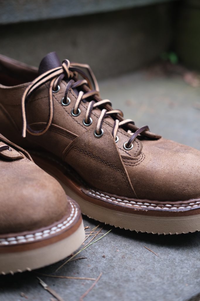 whites stitchdown oxford maryam reverse waxed muschio horsebutt