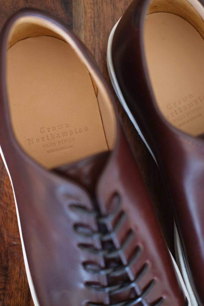 crown northampton harlestone handstitch sneaker color 4 shell cordovan insole