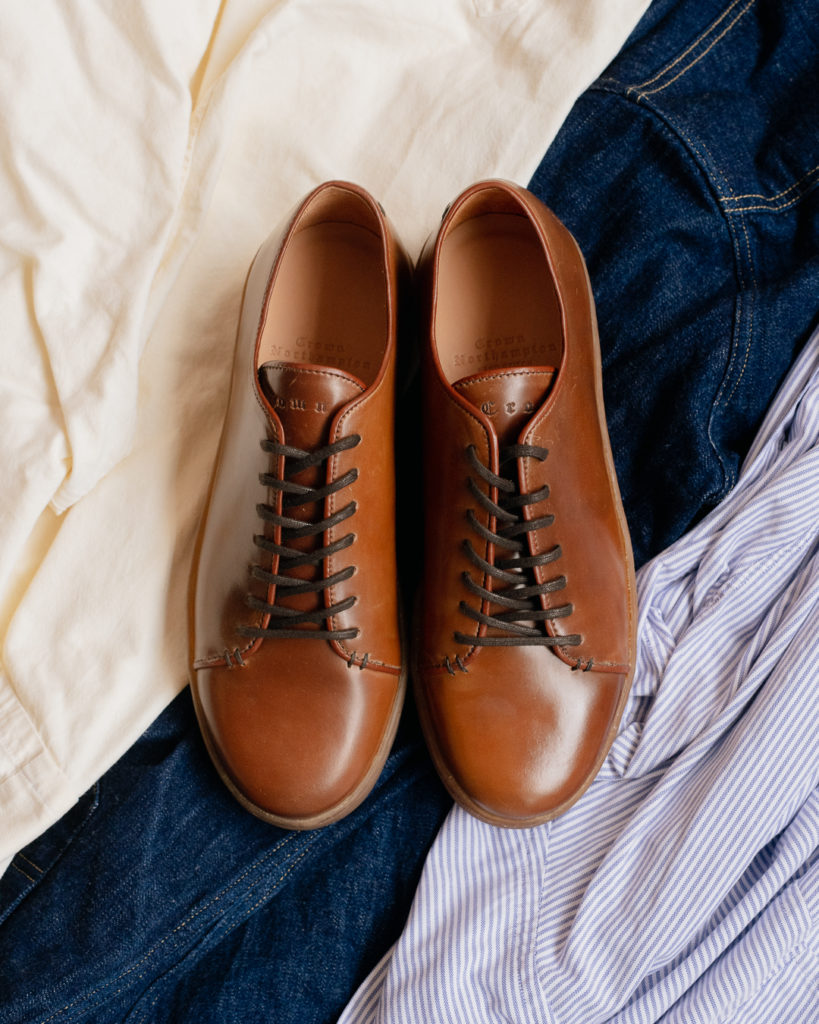crown northampton harlestone handstitch sneaker bourbon shell cordovan