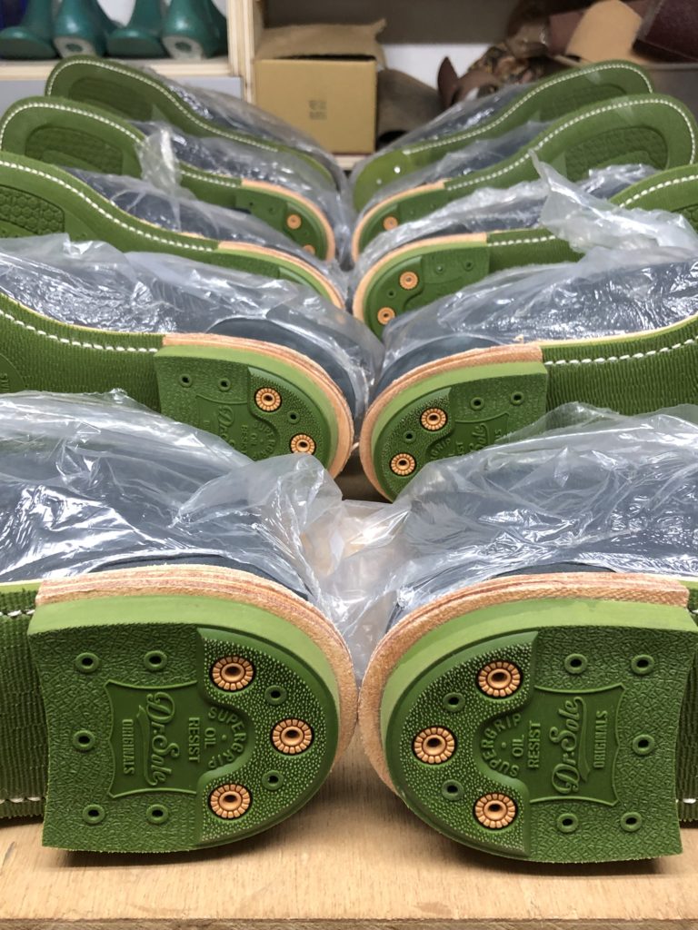 dr sole green supergrip heels