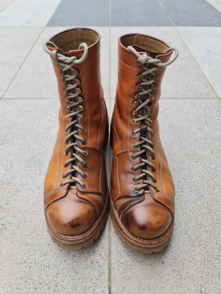 Bad Hat Brothers Monkey Boot——Horween Natural Essex—Stitchdown Patina Thunderdome