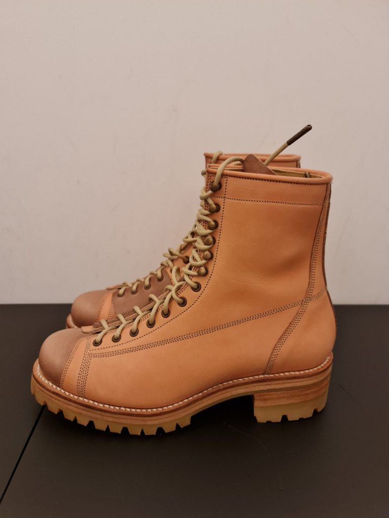 Bad Hat Brothers Monkey Boot——Horween Natural Essex—Stitchdown Patina Thunderdome