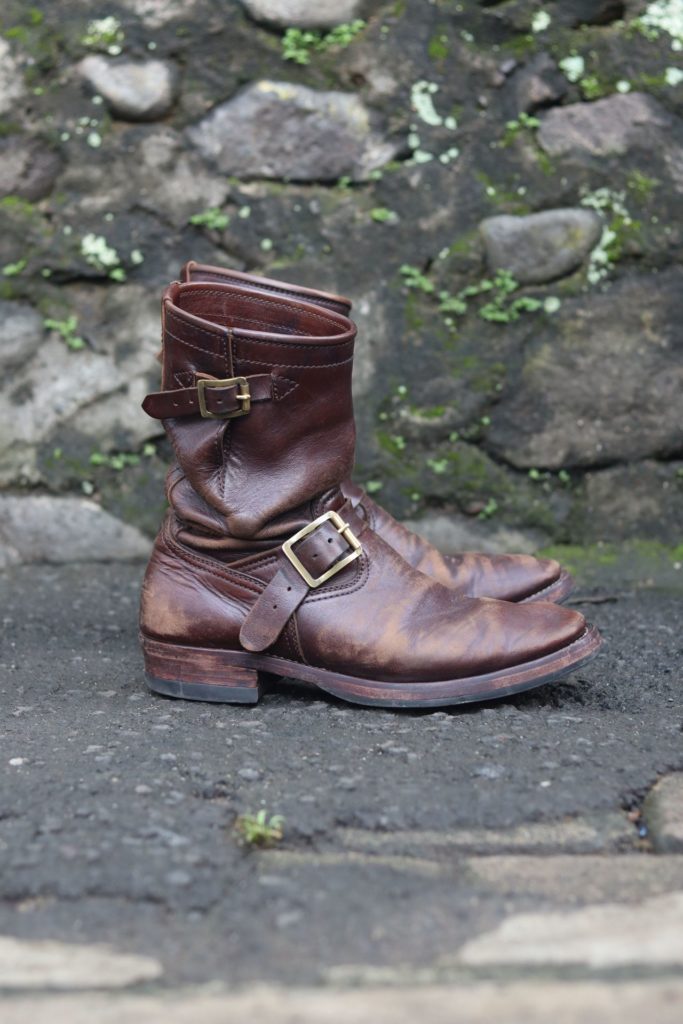 Benzein Keeper Engineer Boot—Horween Overdyed Brown Horsehide