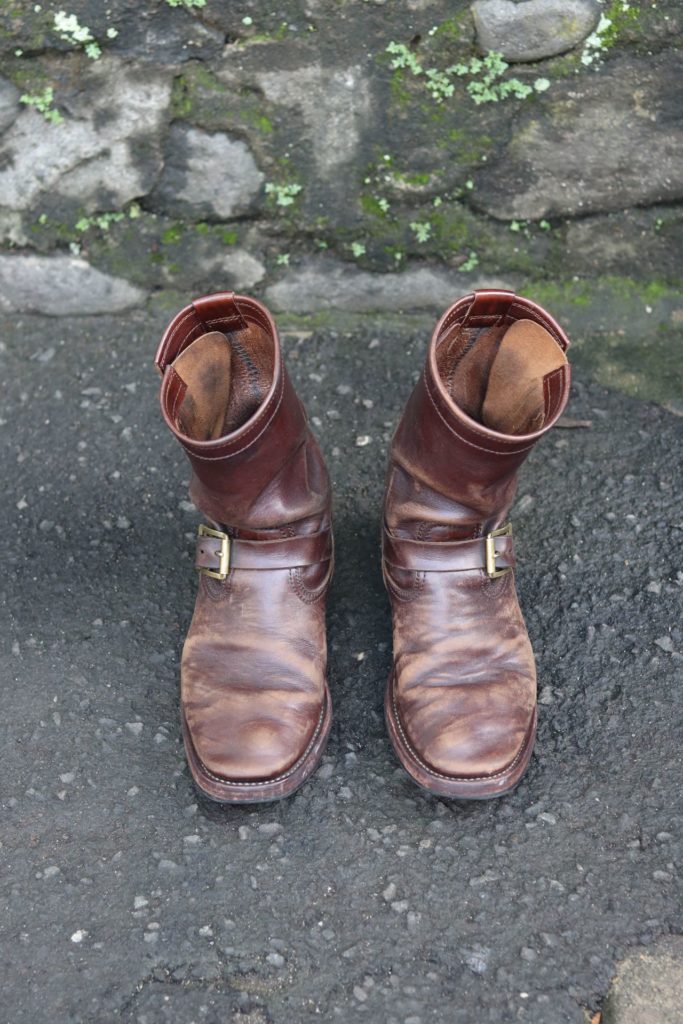 Benzein Keeper Engineer Boot—Horween Overdyed Brown Horsehide