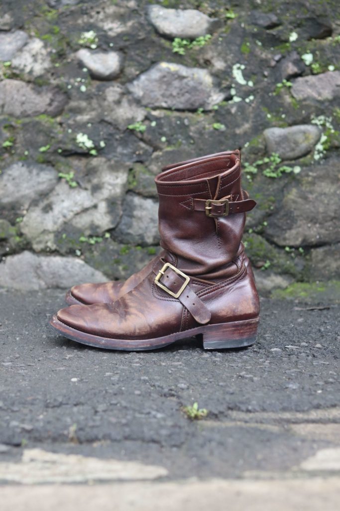 Benzein Keeper Engineer Boot—Horween Overdyed Brown Horsehide