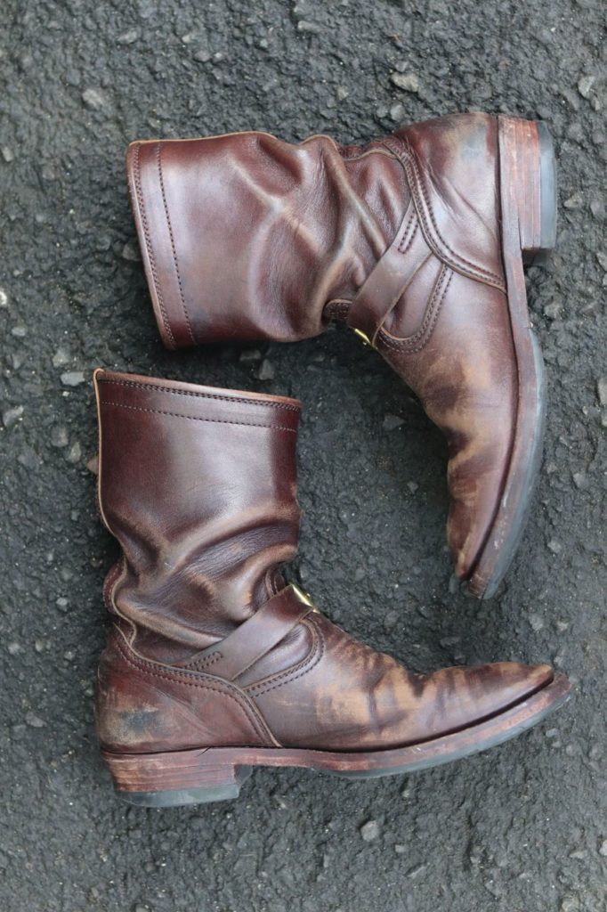 Benzein Keeper Engineer Boot—Horween Overdyed Brown Horsehide