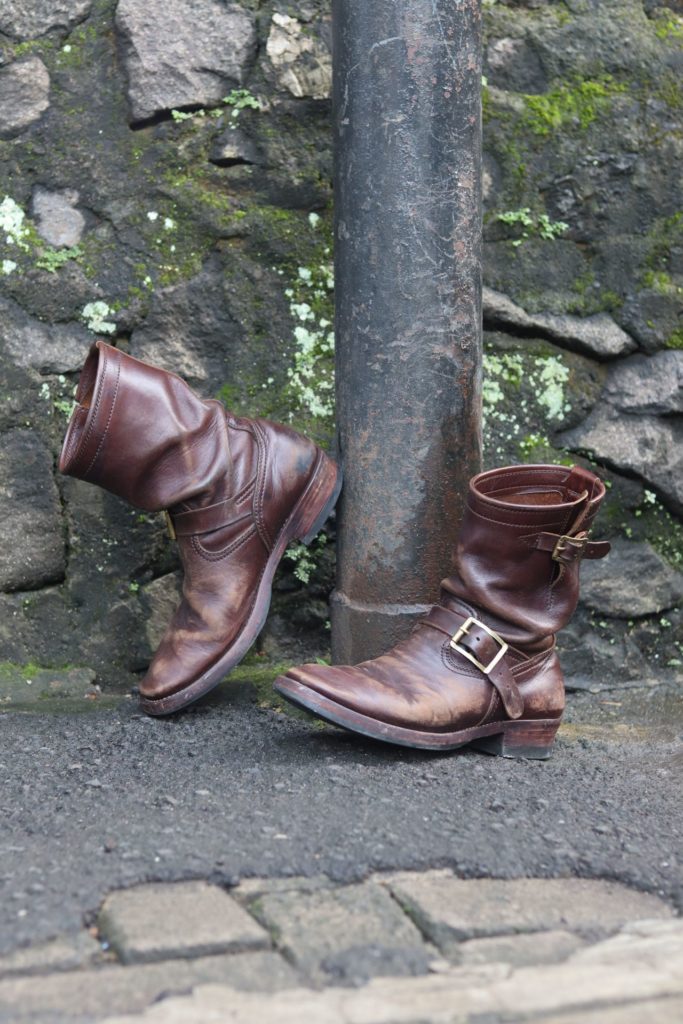 Benzein Keeper Engineer Boot—Horween Overdyed Brown Horsehide