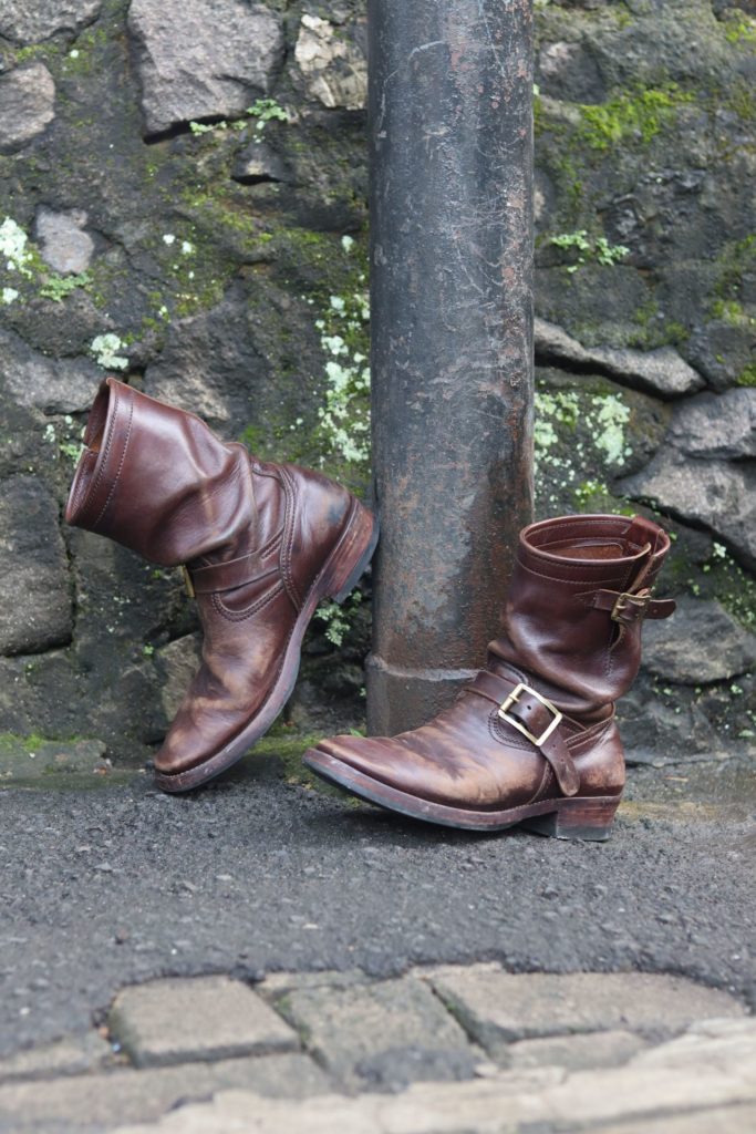 Benzein Keeper Engineer Boot—Horween Overdyed Brown Horsehide