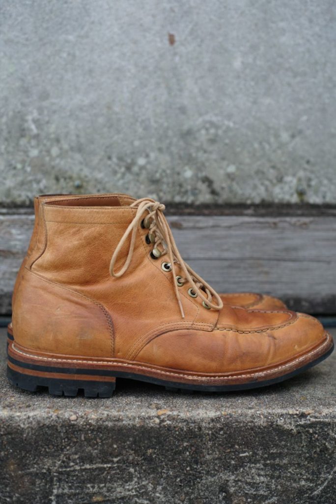 Grant Stone Ottawa Boot—Incas Natural Kangaroo Stitchdown Patina Thunderdome