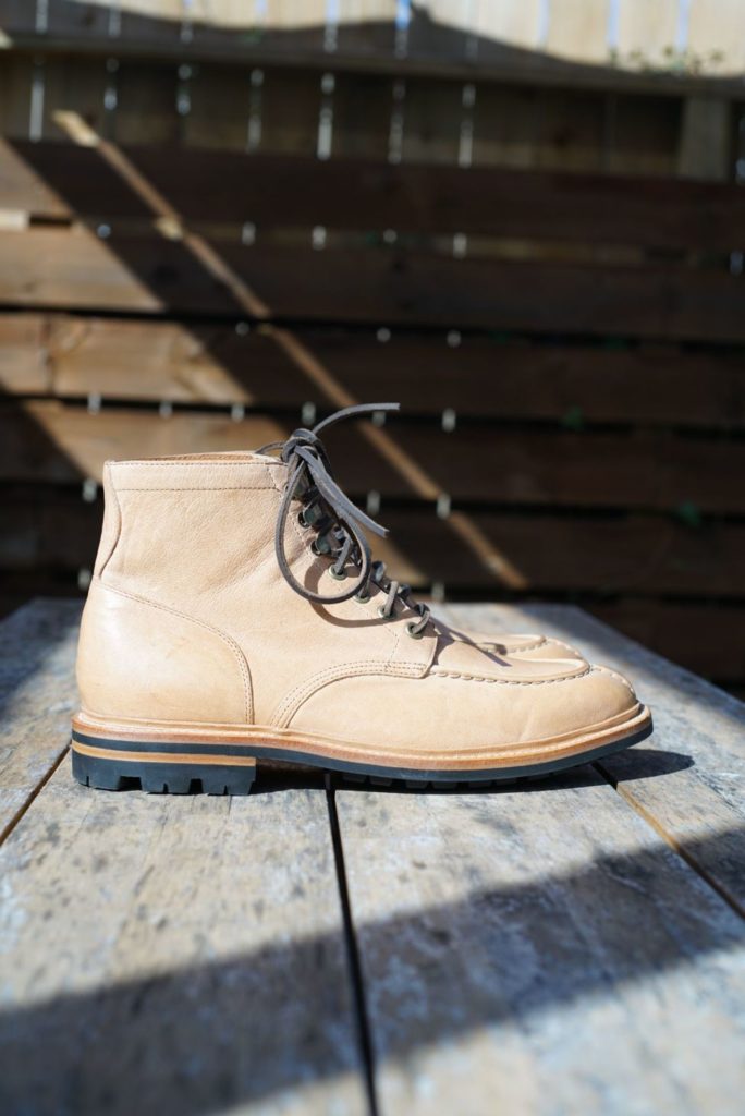 Grant Stone Ottawa Boot—Incas Natural Kangaroo Stitchdown Patina Thunderdome