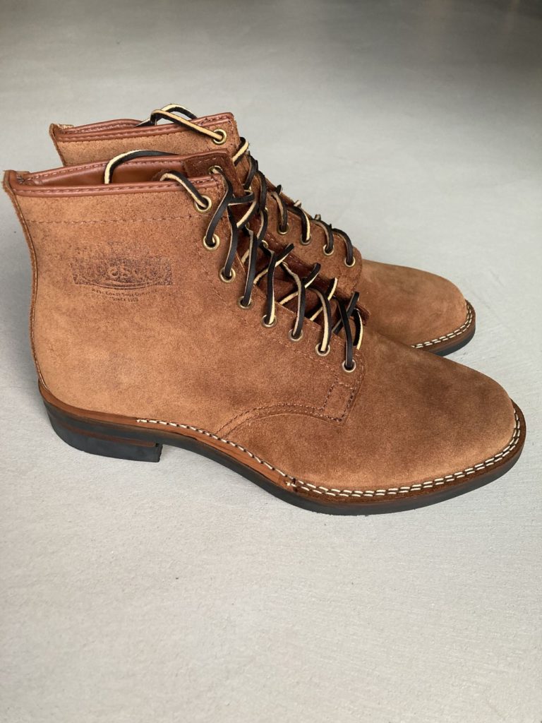 Iron Heart x Wesco Foot Patrol—Seidel Brown Domane Roughout—Stitchdown Patina Thunderdome