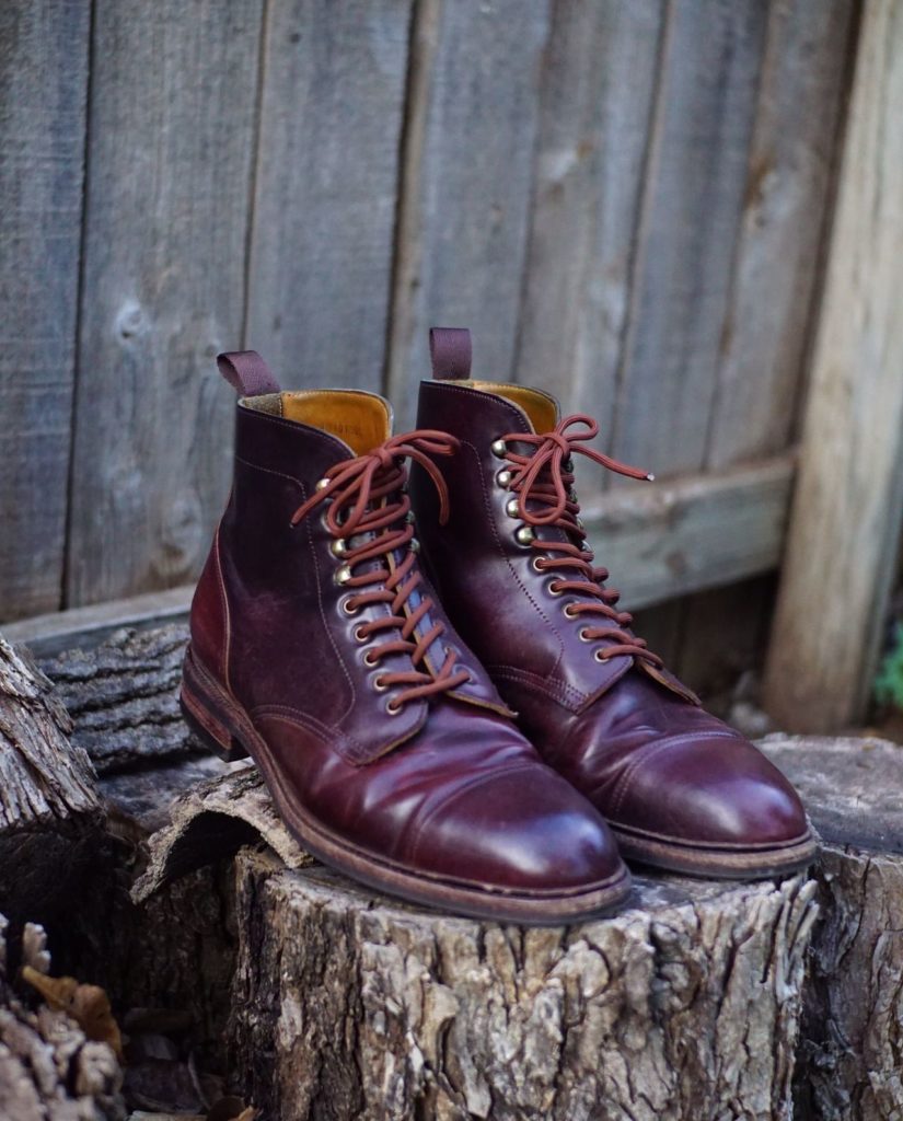 Meermin Derby Boot—Horween Color 8 Shell Cordovan—Stitchdown Patina Thunderdome