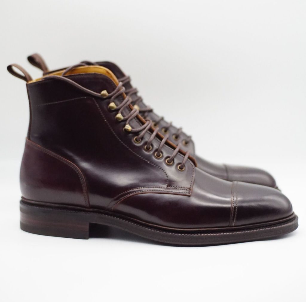 Meermin Derby Boot—Horween Color 8 Shell Cordovan—Stitchdown Patina Thunderdome