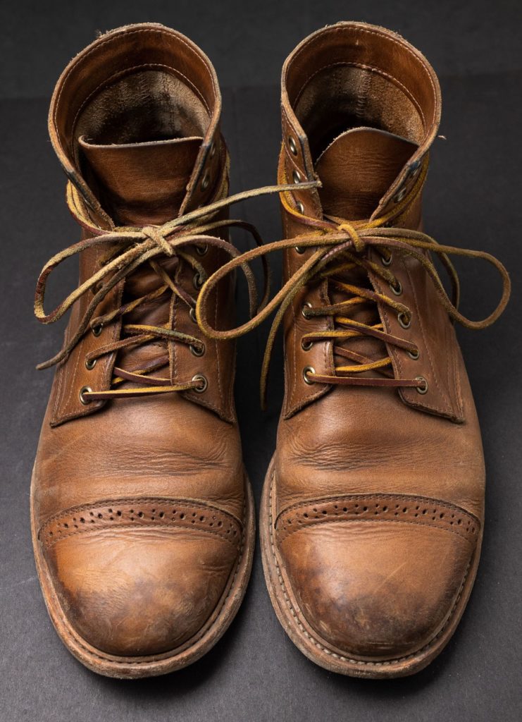 Oak Street Bootmakers Trench Boot —Horween Natural CXL—Stitchdown Patina Thunderdome